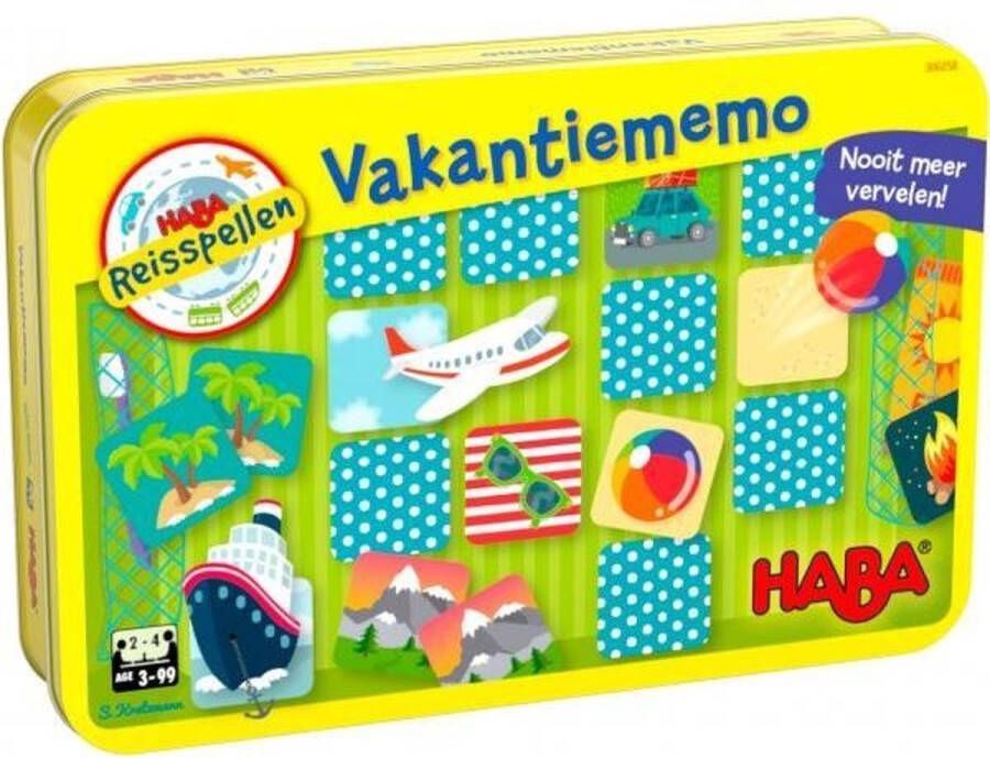 Haba reisspel Vakantiememo junior metaal (NL)