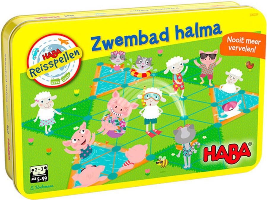 Haba Reisspel Zwembad Halma Junior Metaal (nl)