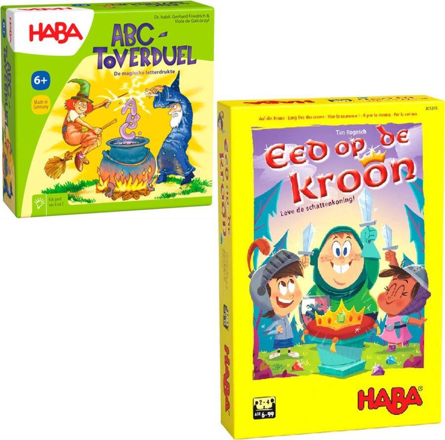 Haba Set van 2 spellen vanaf 6 jaar: ABC-Toverduel Eed op de kroon