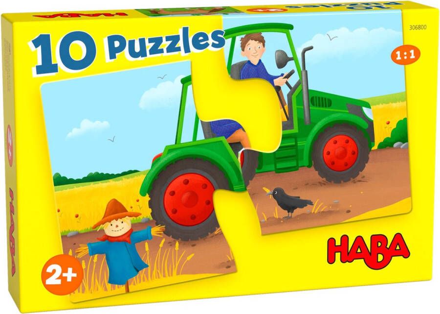 Haba Set van 20 mini-puzzels 2 stuks: Mijn speelgoed Boerderij