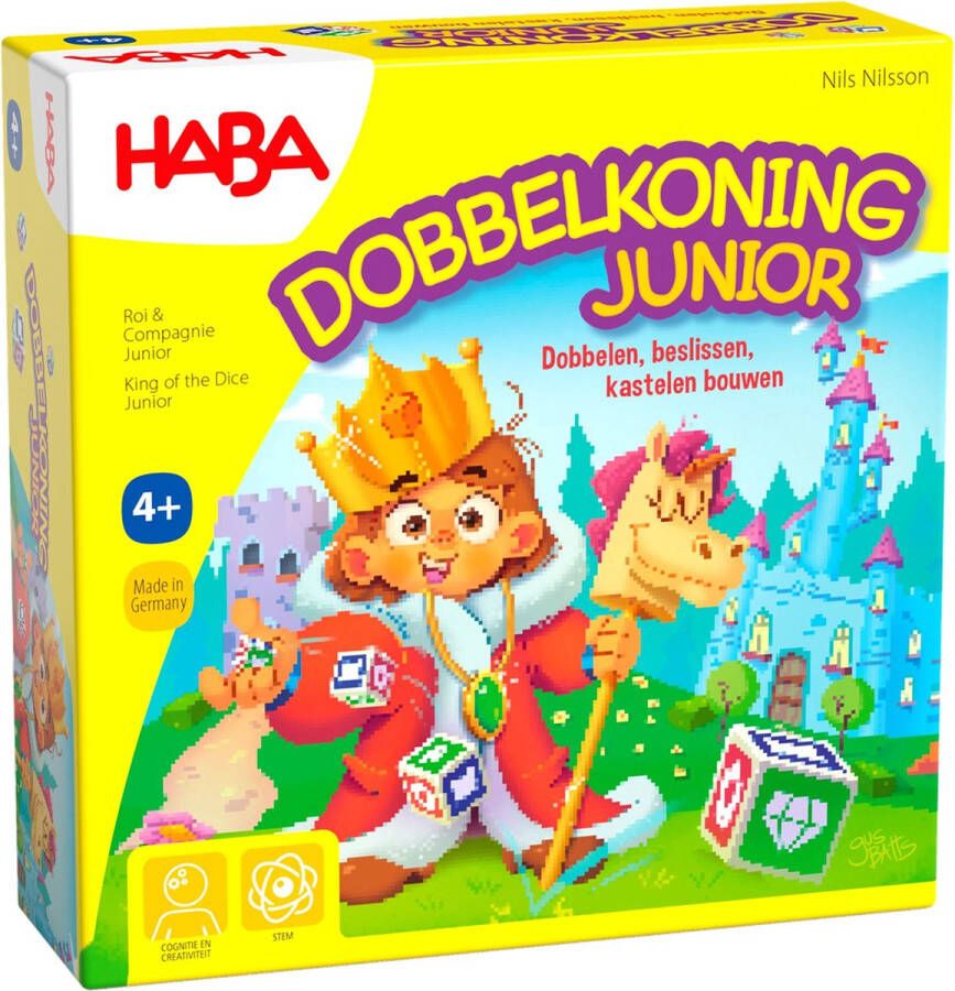 Haba !!! Spel Dobbelkoning junior (Nederlands) = Duits 1307126001 Frans 1307126003