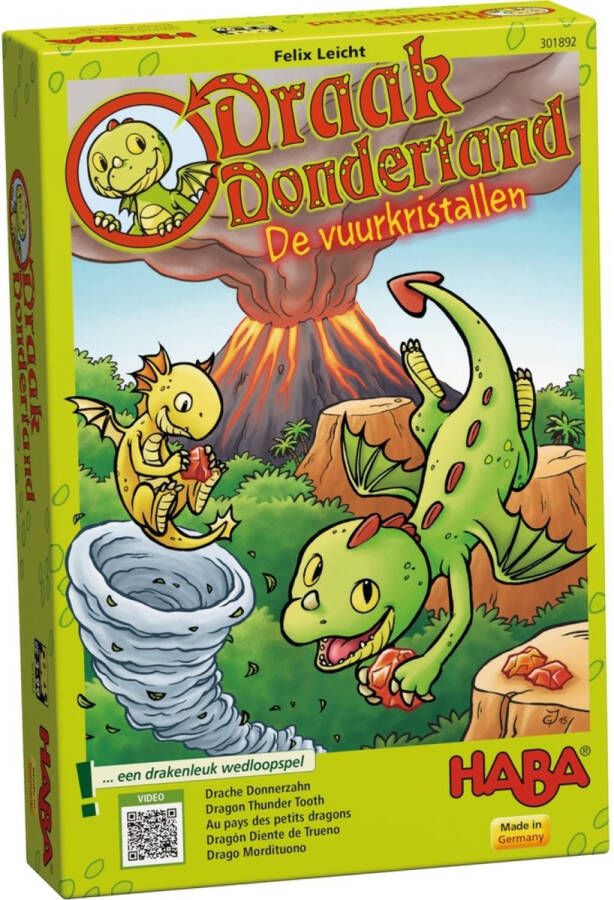 Haba kinderspel Draak Dondertand- De vuurkristallen (NL)