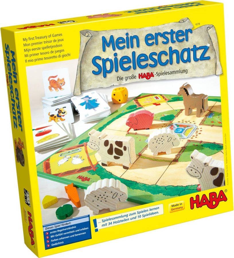Haba Spellendoos Spelletjes vanaf 3 jaar 10 spellen in 1 doos