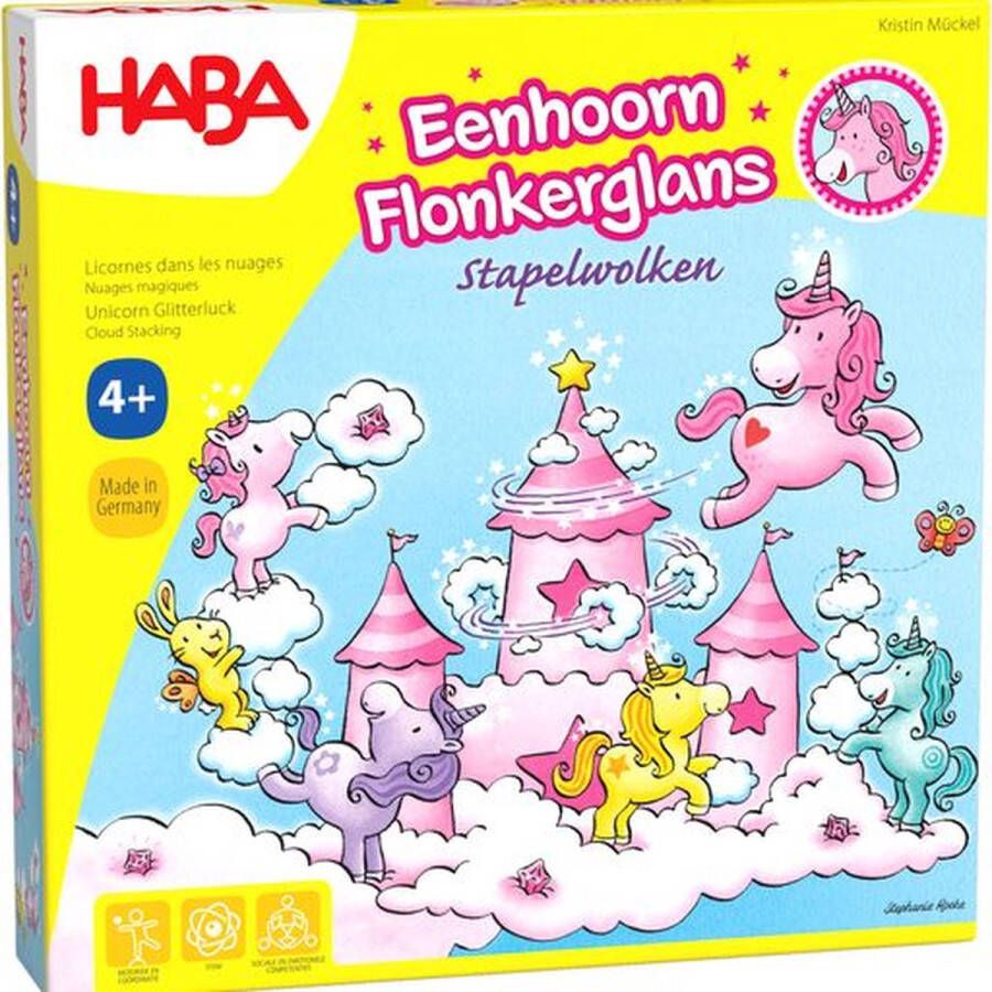 Haba Stapelspel Eenhoorn Flonkerglans Stapelwolken