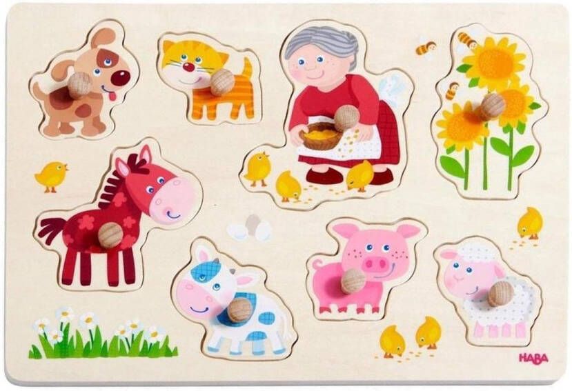 Haba vormenpuzzel Oma Linda's dieren 8 stukjes