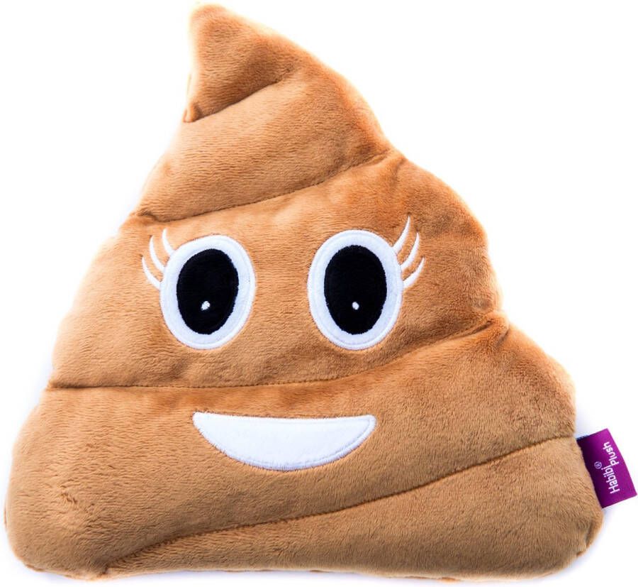 Habibi Warmte magnetron opwarm knuffel Drol Emoji bruin 27 cm pittenzak