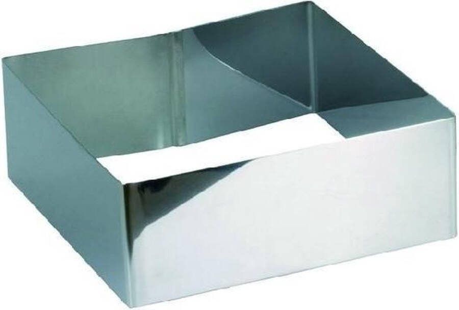 Habitas4U Set van 6 Vierkante taartring kookring 12cm