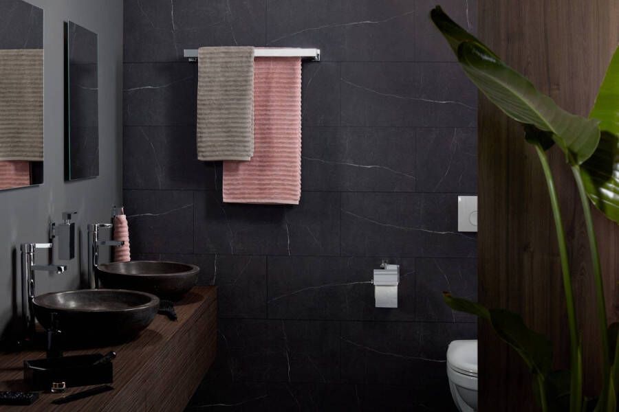 Haceka Edge Toiletrolhouder met klep chroom