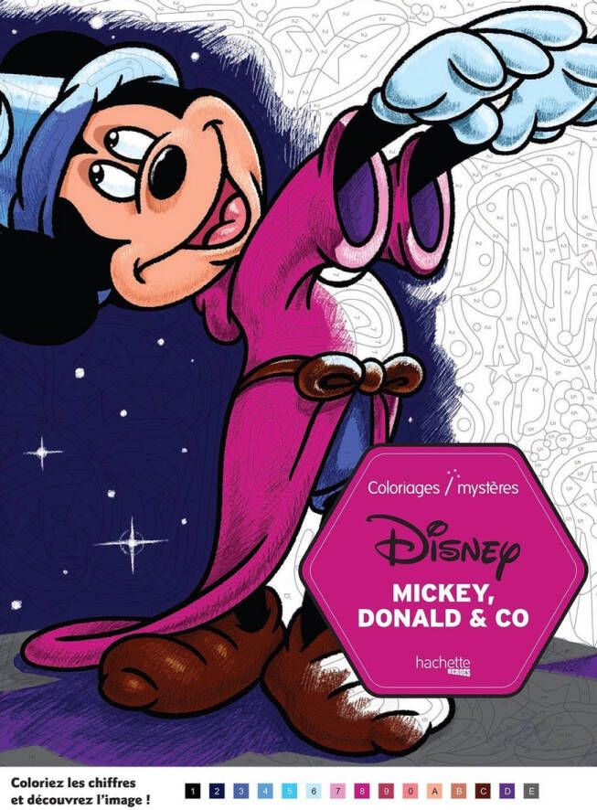 Hachette Coloriages Mystères Disney Mickey Donald & Co Coloring Book