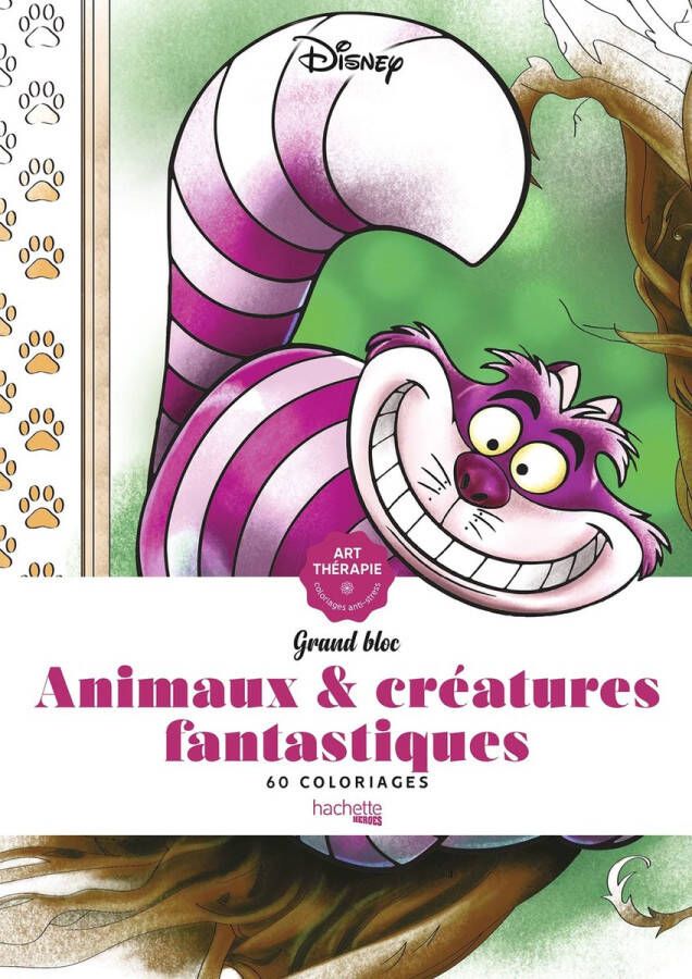 Hachette Grand bloc Disney Animaux & Créatures Fantastiques Kleurboek voor volwassenen