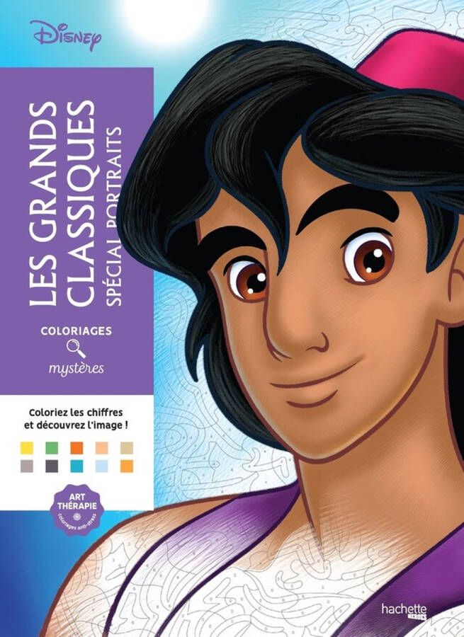 Hachette heroes Coloriages Mystères Disney Les Grands Classiques Special Portraits Hachette Kleuren op nummer Kleurboek voor volwassenen