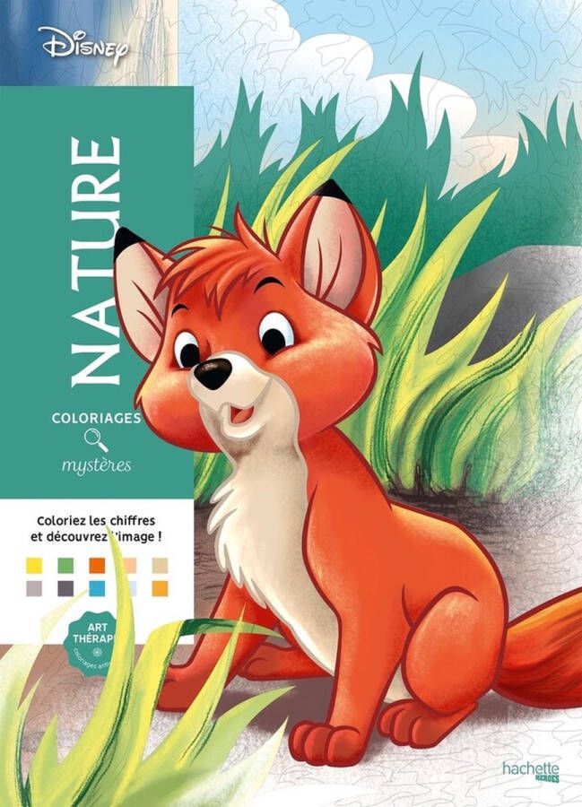 Hachette heroes Coloriages Mystères Disney Nature Kleuren op nummer Hachette Kleurboek voor volwassenen