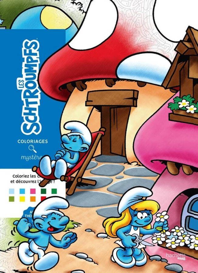 Hachette heroes Coloriages Mystères Les Schtroumpfs (smurfen) Kleuren op nummer kleurboek voor volwassenen