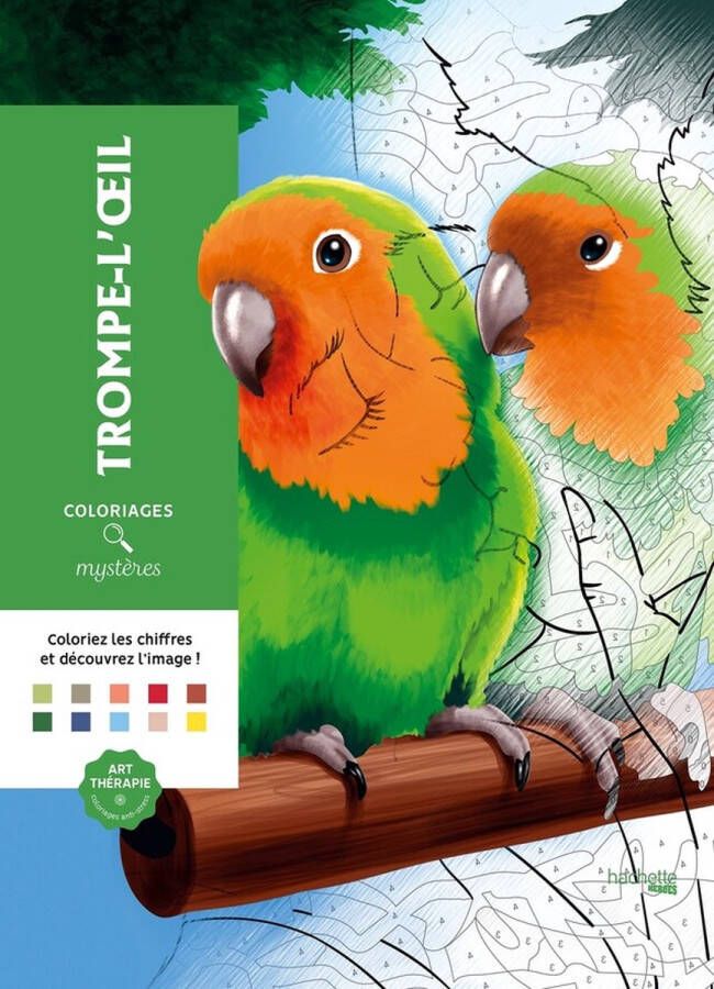 Hachette heroes Coloriages Mystères Trompe-L'Oeil Kleuren op nummer kleurboek hachette