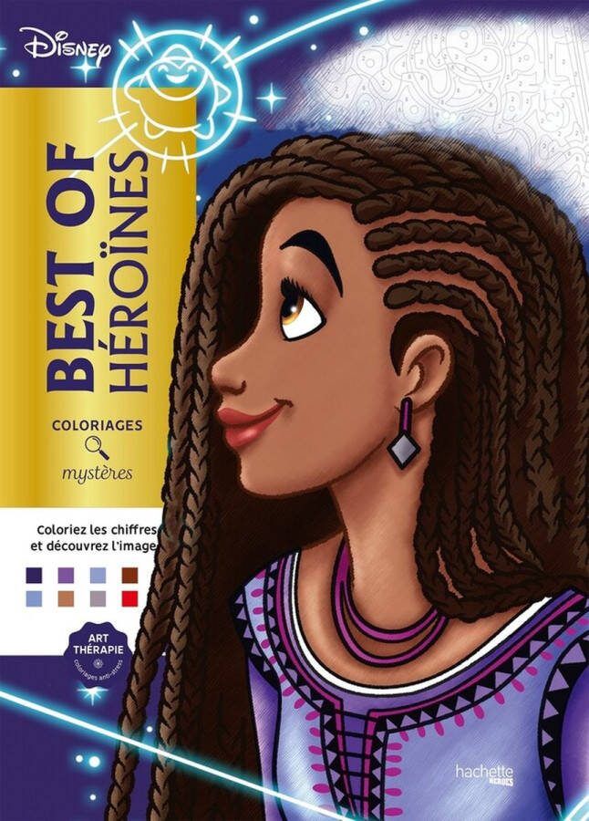 Hachette heroes Disney Coloriages Mystères Best of Héroïnes Kleuren op nummer kleurboek voor volwassenen