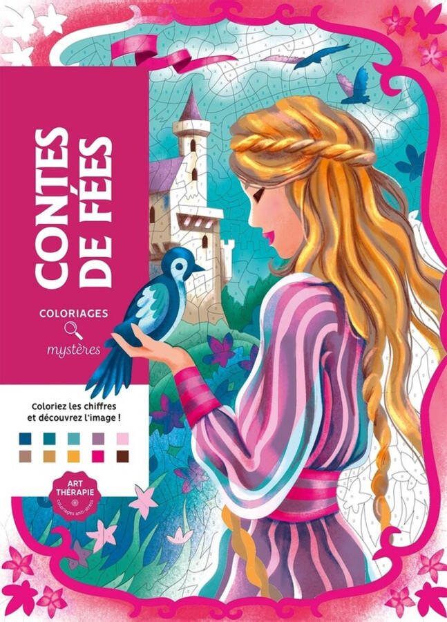 Hachette heroes Disney Coloriages Mystères Contes de Fées Kleuren op nummer Kleurboek voor volwassenen