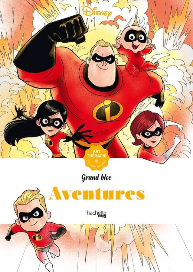 Hachette heroes Grand Bloc Disney Aventures hachette Kleurboek voor volwassenen