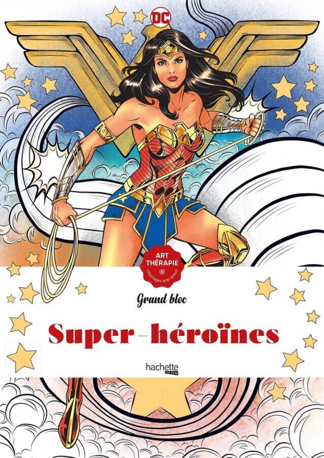 Hachette heroes Grand bloc Super héroïnes hachette Kleurboek voor volwassenen