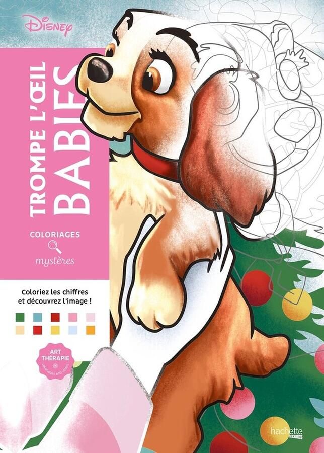 Hachette heroes Disney Coloriages Mystères Trompe l'Oeil Babies Kleurboek voor volwassenen en kinderen