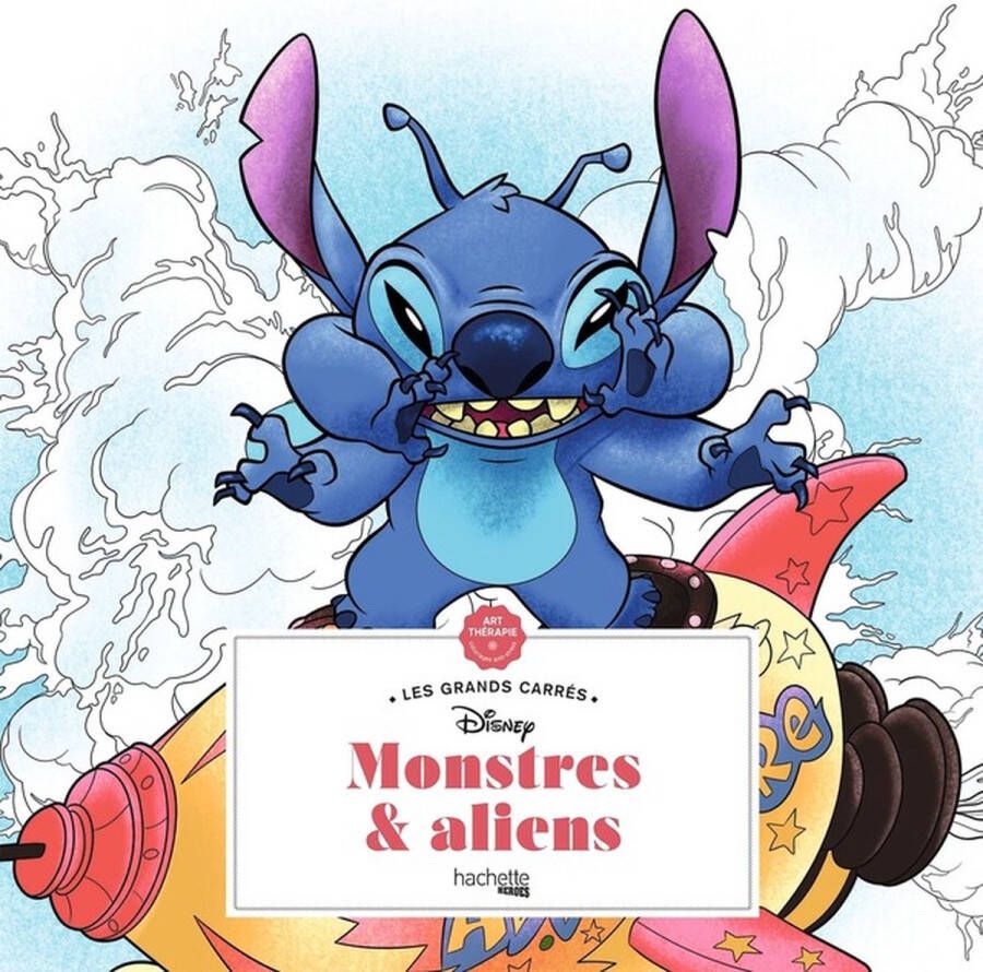 Hachette heroes Les Grands Carrés Disney Monstres & Aliens Kleurboek voor volwassenen