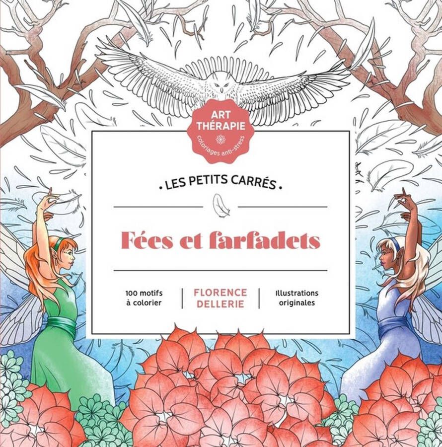 Hachette heroes Les Petits Carrés Fées et Farfadets Art Therapie Hachette Kleurboek voor volwassenen