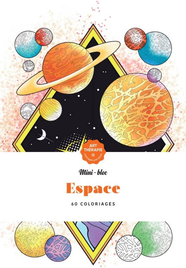 Hachette Mini Bloc Espace Art Therapie Kleurboek voor volwassenen