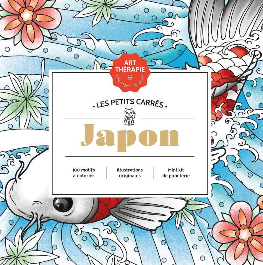 Hachette PETITS CARRES ART-THERAPIE JAPON Coloring book kleurboek voor volwassenen