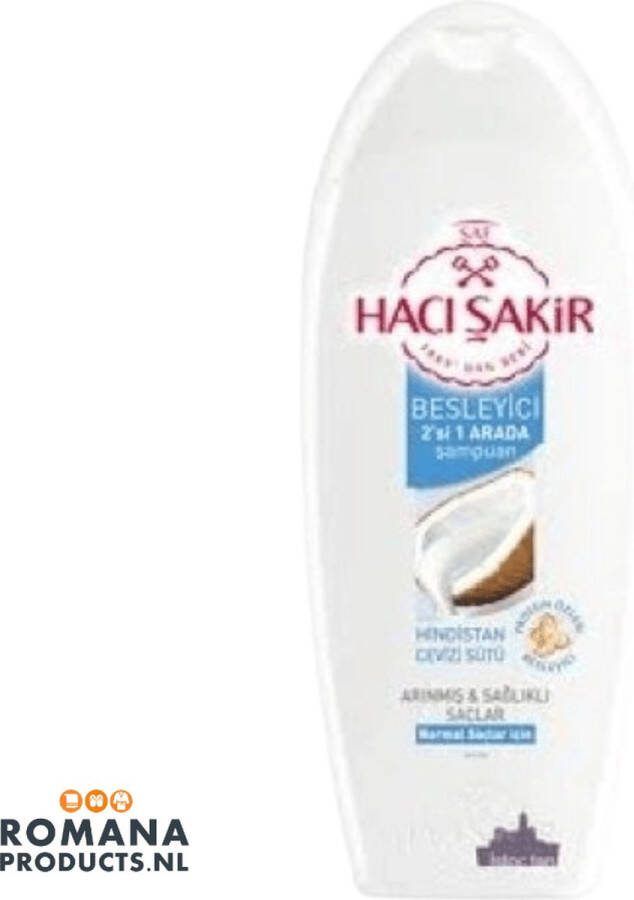 Haci sakir Romana s Shampoo 500ml Kokosnoot Verzorgende Haarreiniging