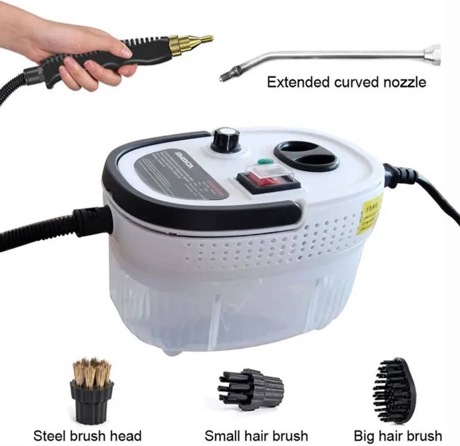 Hacrin Proffesionele Stoomreiniger Hogedrukreiniger 2500W Inclusief Accessoires Multifunctioneel Stoomapparaat Reiniger Auto Badkamer Ergonomisch Design