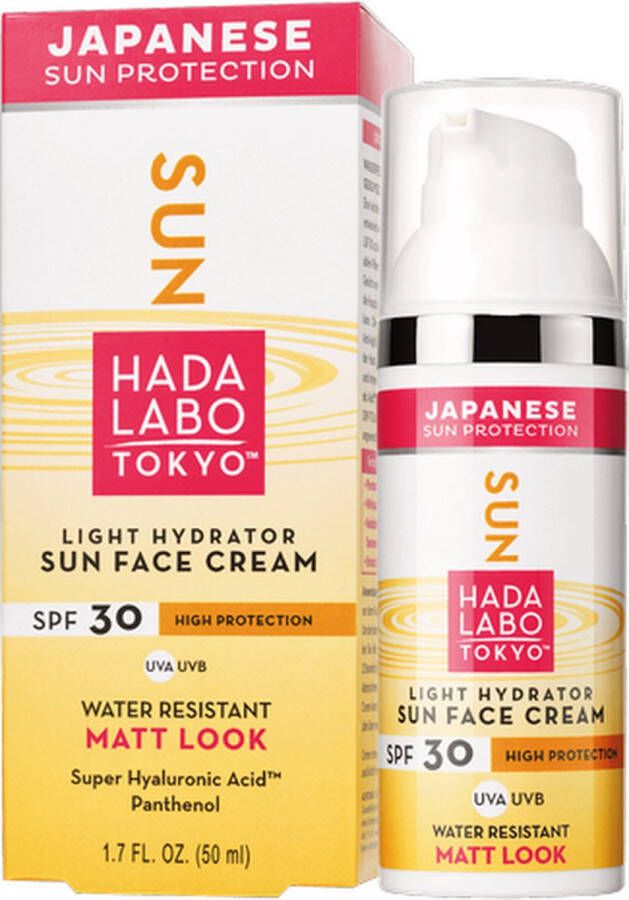 HADA LABO Tokyo™ Japanse SPF 30 Zonnebrandcrème voor het Gezicht Hydraterende Waterbestendige 50m