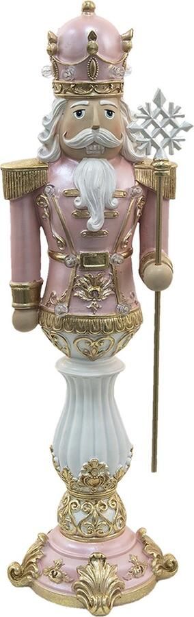 Clayre & Eef Beeld Notenkraker 67 cm Roze Polyresin Roze