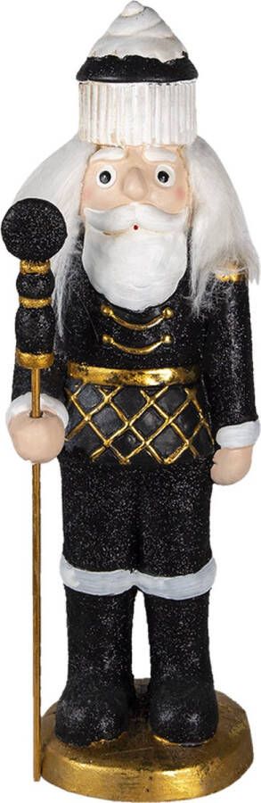 HAES deco Kerst Notenkraker Kleur Zwart Formaat 15x15x50 cm Materiaal Polyresin Notenkraker Figuur Notenkraker Soldaat Kerstfiguur Kerstdecoratie