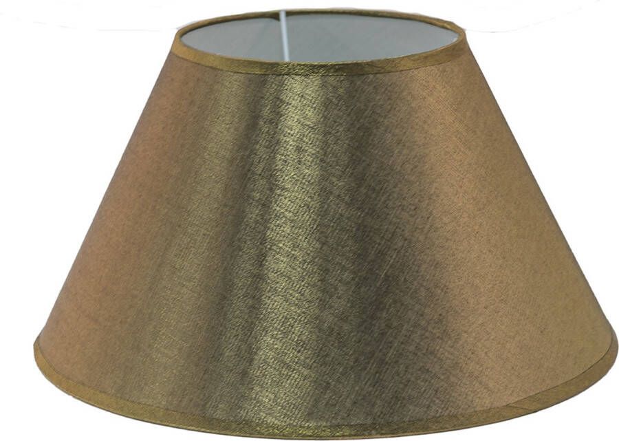 HAES deco Lampenkap Modern Chic groen goudkleurig rond formaat Ø 37x20 cm voor Fitting E27 Tafellamp Hanglamp