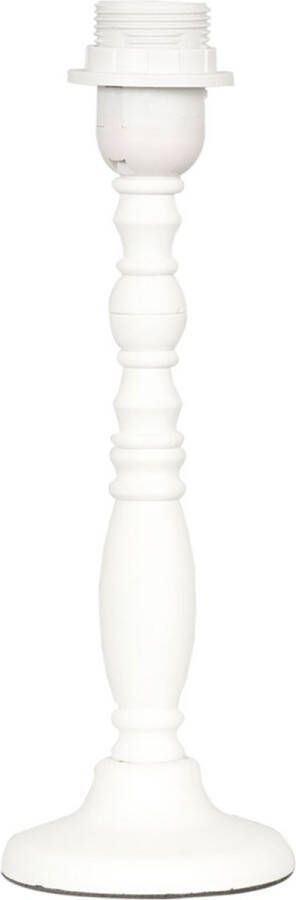 HAES deco Lampenvoet Formaat Ø 10x30 cm kleur Wit gemaakt van Hout voor Fitting E27 max 1x60W Lampvoet Tafellamp
