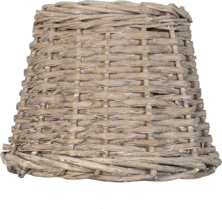 HAES deco Rotan Lampenkap Natural Cosy beige rotan gevlochten formaat Ø 20x15 cm voor Fitting E27 Tafellamp Hanglamp