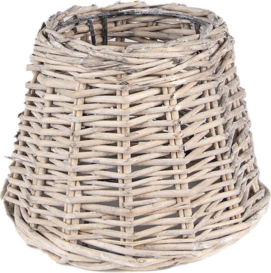 HAES deco Rotan Lampenkap Natural Cosy bruin rotan gevlochten formaat Ø 20x15 cm voor Fitting E27 Tafellamp Hanglamp
