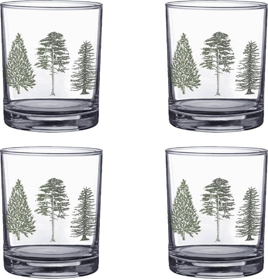 HAES deco Waterglas Drinkglas set van 4 glazen inhoud glas 230 ml formaat glas Ø 7x9 cm Waterglazen Drinkglazen