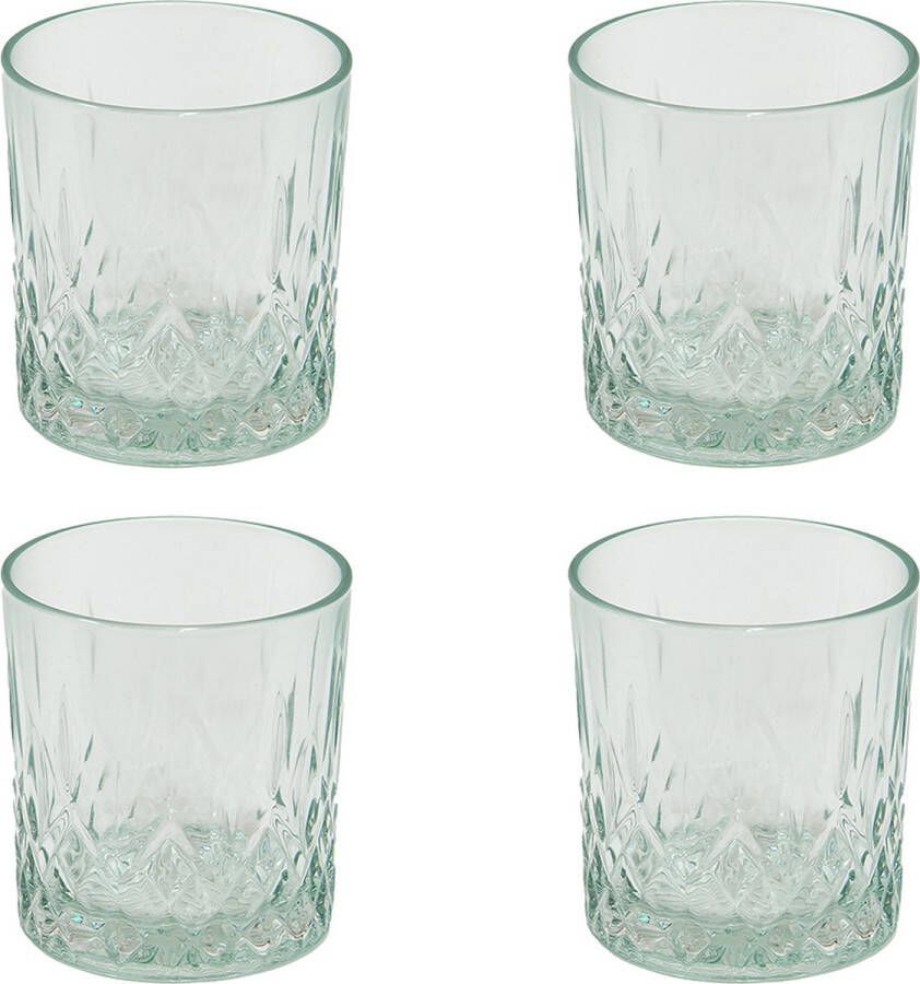 HAES deco Waterglas Drinkglas set van 4 glazen inhoud glas 300 ml formaat glas Ø 8x9 cm Waterglazen Drinkglazen