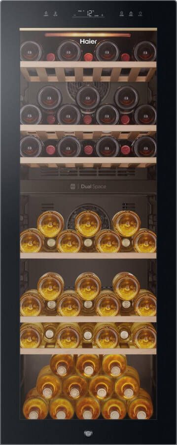 Haier Wine Bank 50 Serie 7 HWS77GDAU1 Compressorwijnkoeler Vrijstaand Zwart 77 fles(sen)