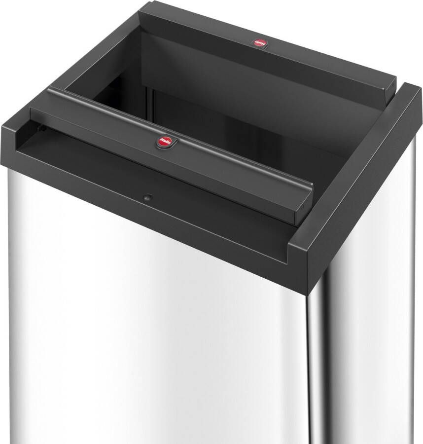 Hailo Vuilnisemmer Big-Box Swing L 35 liter plaatstaal prullenbak met zelfsluitende swingdeksel