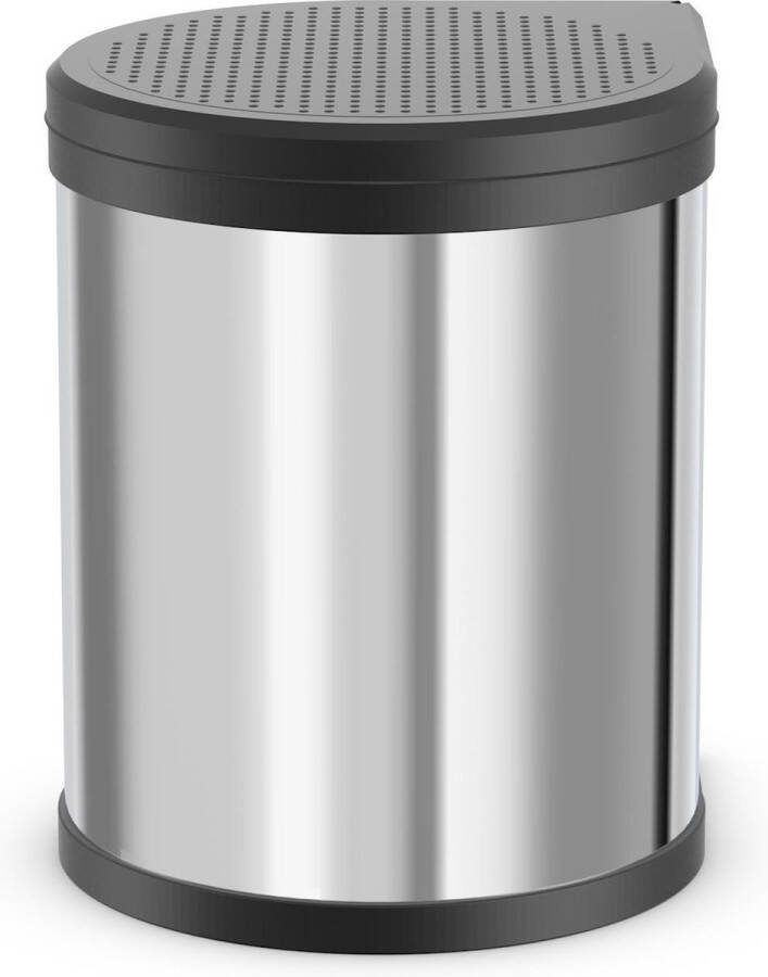 Hailo Inbouwprullenbak Compact-box M 15 liter edelstaal kunststof binnenemmer made in germany