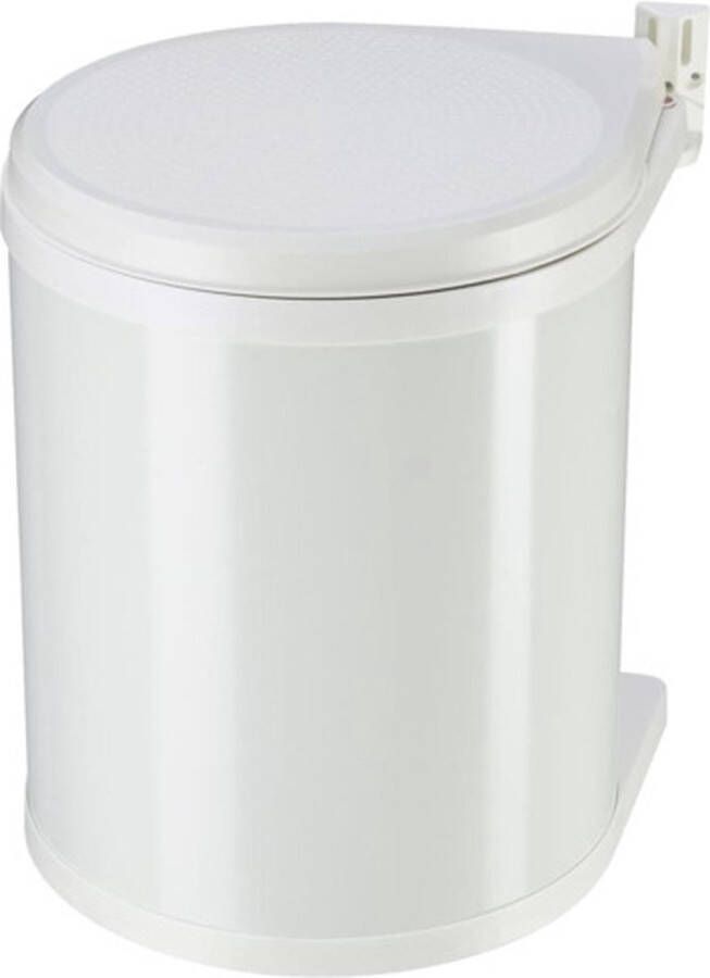 Hailo Inbouwprullenbak Compact-box M 15 liter plaatstaal wit kunststof binnenemmer made in germany