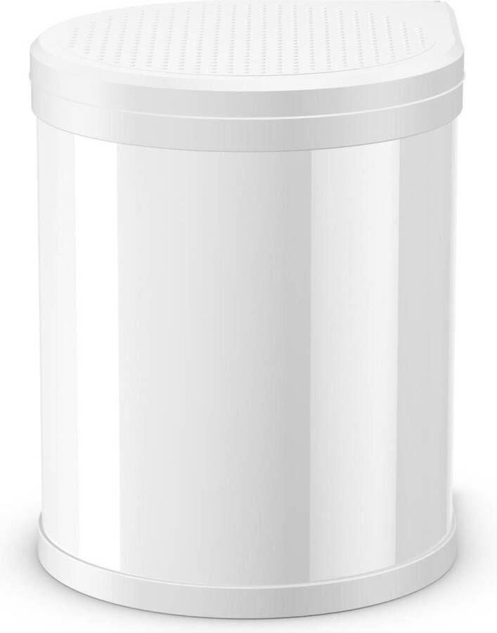 Hailo Inbouwprullenbak Compact-box M 15 liter plaatstaal wit kunststof binnenemmer made in germany