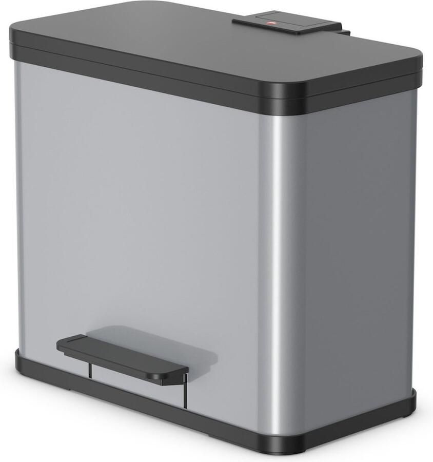Hailo Vuilnisemmer Öko Trio Plus L 27 liter plaatstaal of rvs kunststof binnenemmer made in germany (set)
