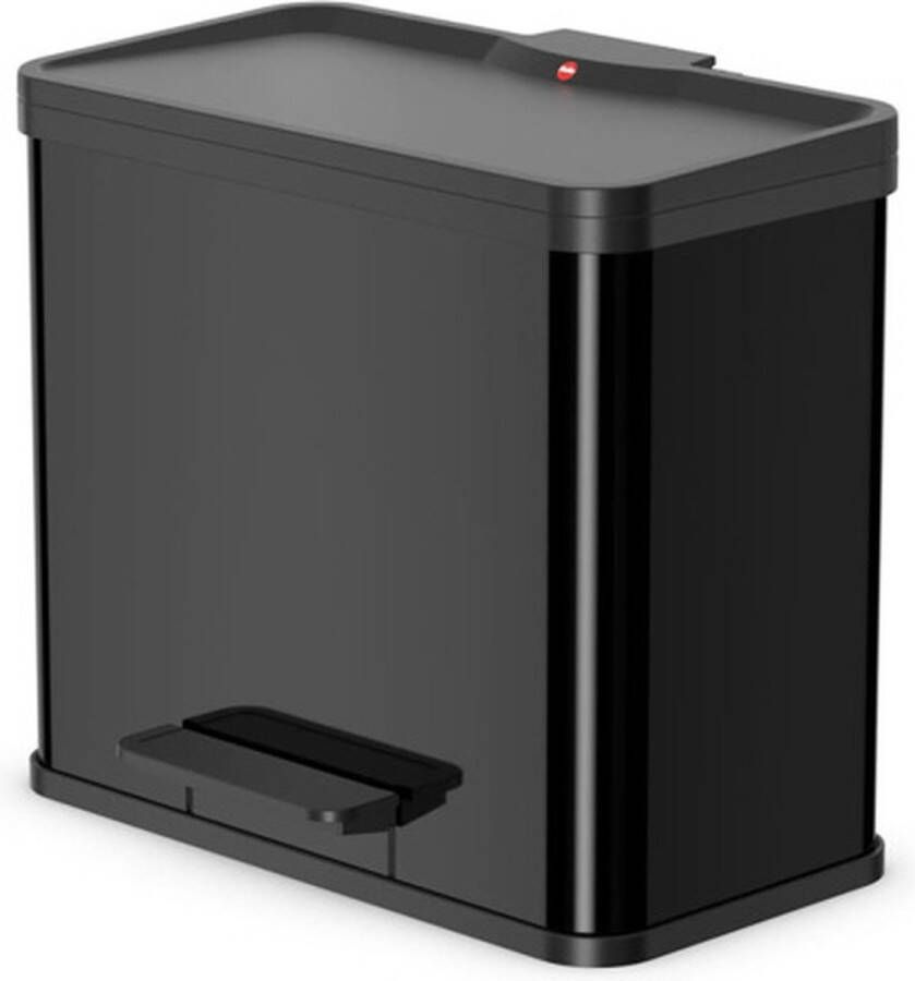 Hailo Vuilnisemmer Öko Duo Plus L 26 liter plaatstaal of rvs kunststof binnenemmer made in germany (set) - Foto 3