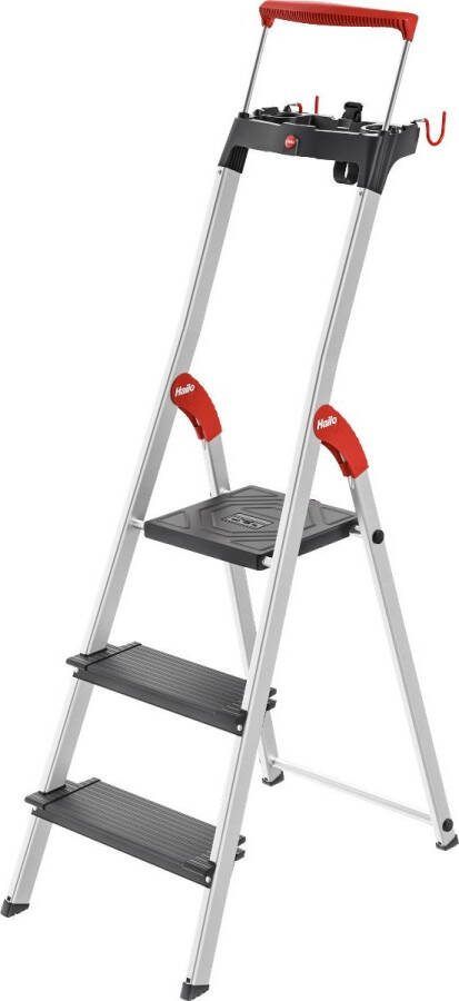 Hailo Trapladder L100 EN 131 met multifunctionele schaal en steunbeugel tot 150 kg div. varianten
