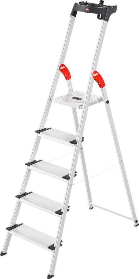 Hailo Trapladder L80 EN 131 met multifunctionele schaal en XXL-treden tot 150 kg div. varianten