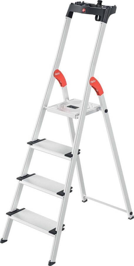 Hailo Trapladder L80 EN 131 met multifunctionele schaal en XXL-treden tot 150 kg div. varianten