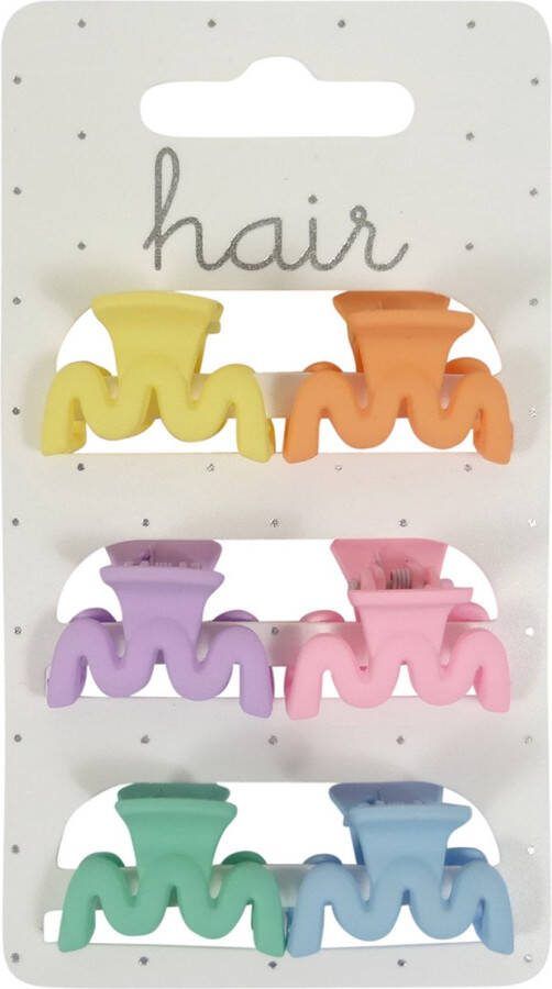 Hair Haarklem Kappersklem Golfmodel 2.5cm Mat Finish Lichte Bright Tinten