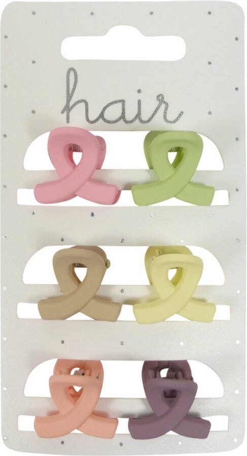 Hair Haarklem Kappersklem Lusmodel 2.0cm Mat Finish Pastel Tinten